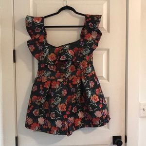 Off the Shoulder Patterned Romper!!